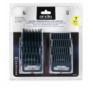 7 Piece Andis Master Premium Metal Clip Comb Set For ML, GC & MBA #33645